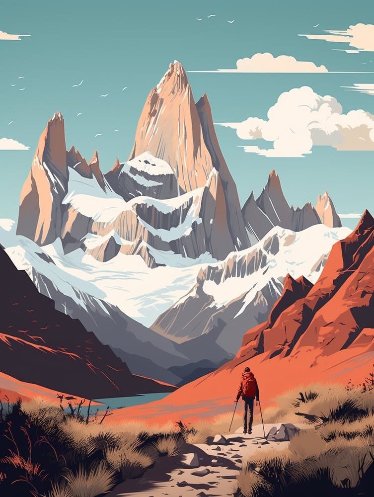 Fitz Roy Trek Argentina 3 Hiking Trail Landscape