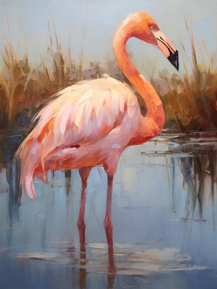 Bird Painting Flamingo 2