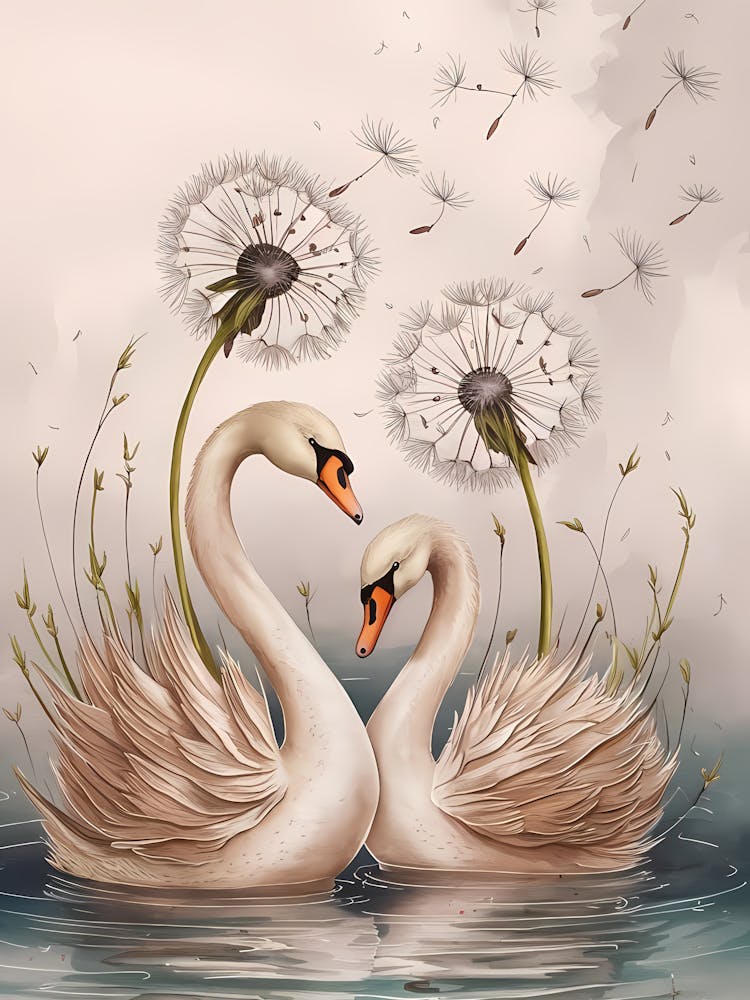 Swans In Love 1