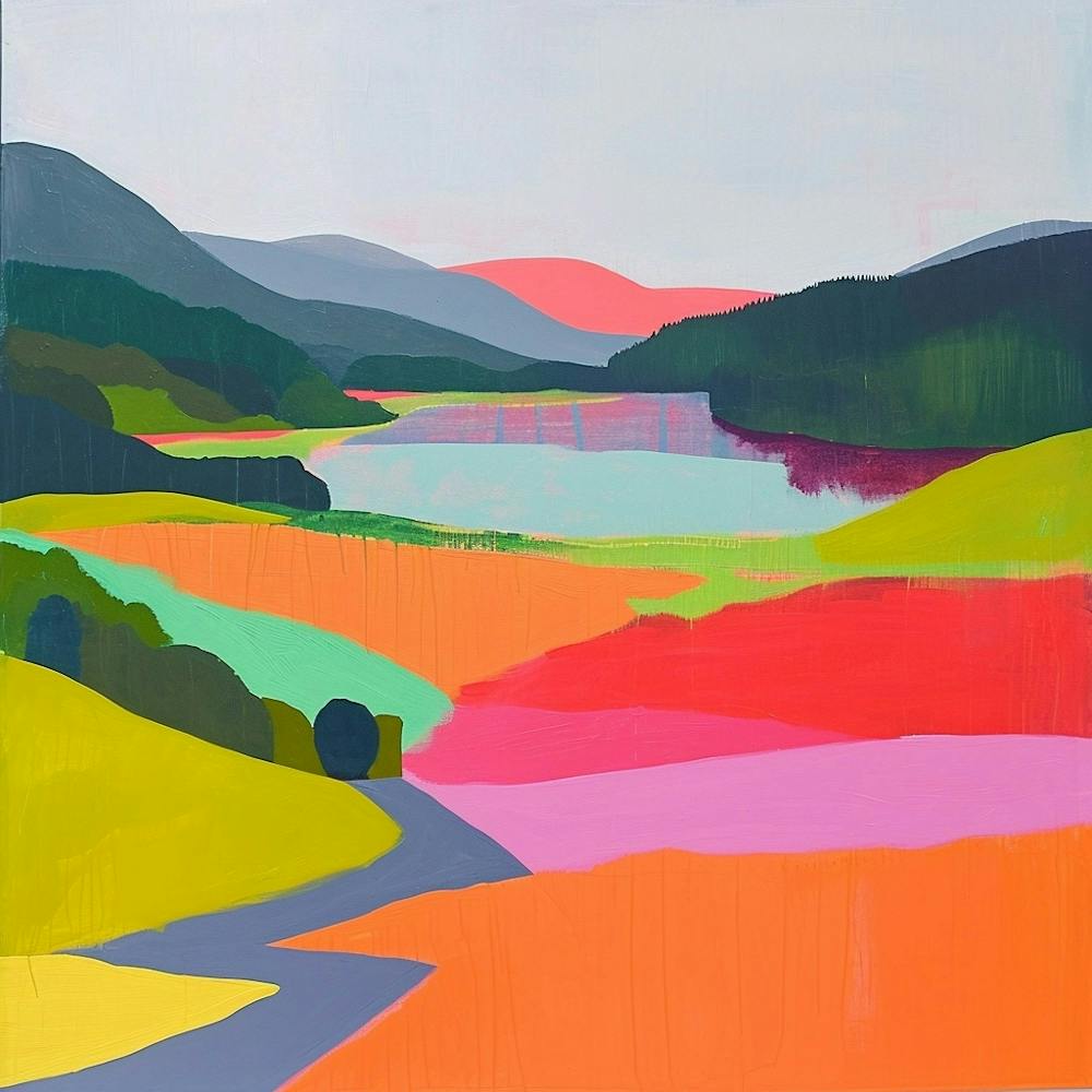 Colourful Abstract Loch Lomond Scotland 3