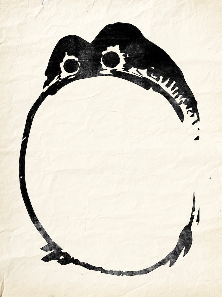 Frog Inspired Matsumoto Hoji On Vintage Paper Japanese