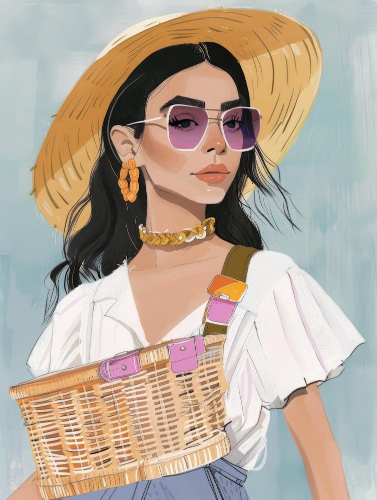 Fille Avec Un Panier