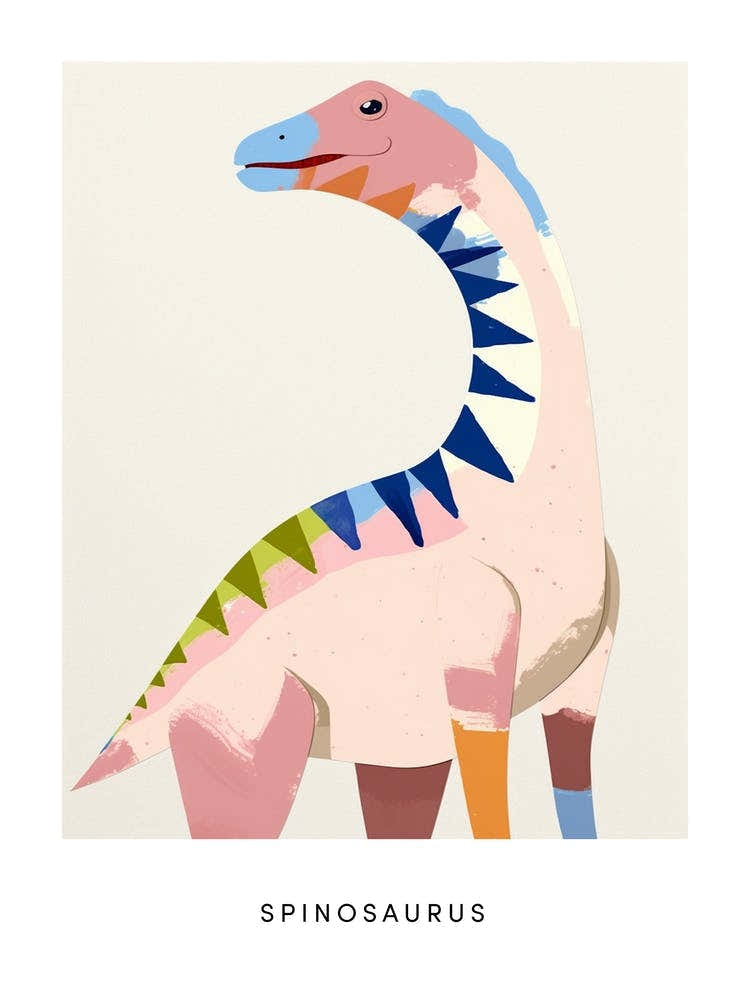 Nursery Dinosaur Art Spinosaurus 2 Poster