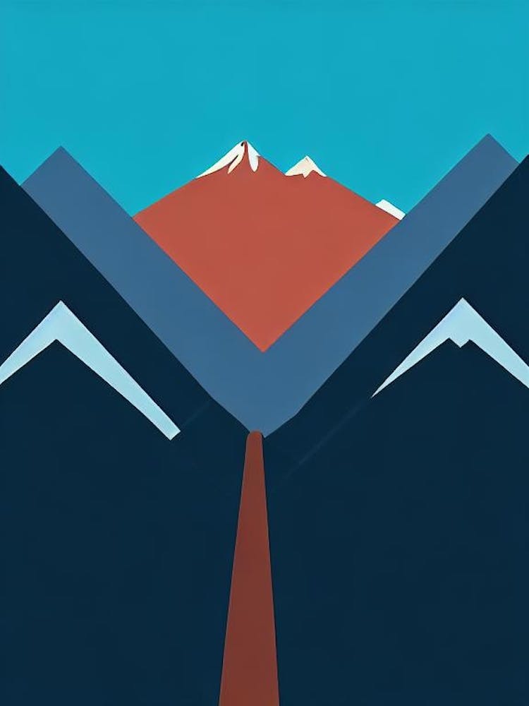 Mont Sainte Anne, Canada Modern Illustration Skiing Poster