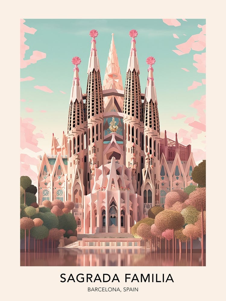The Sagrada Familia Barcelona Spain 2 Travel Poster