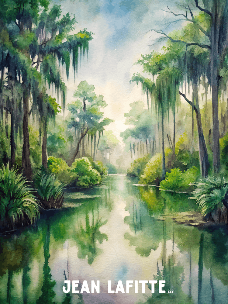 Jean Lafitte National Park watercolor painting