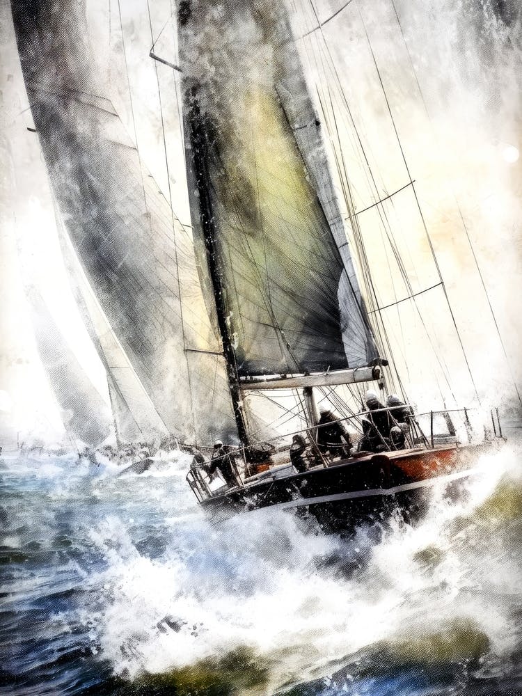 Sailboats In Rough Seas 1 sport