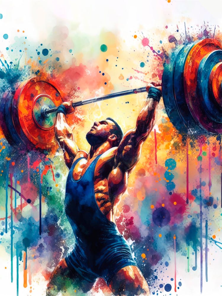 Weightlifter Painting