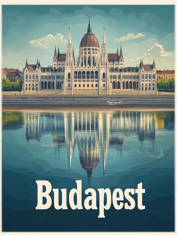 Aihrgdesign A Classic 1960s Travel Poster For Budapest 3