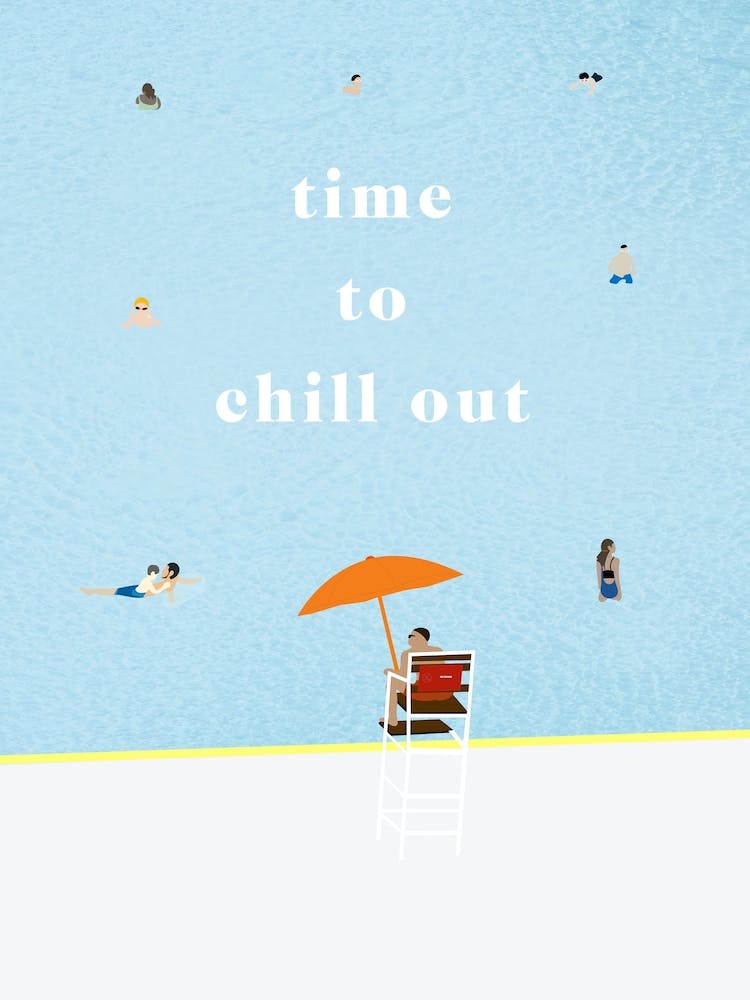 TIME TO CHILL OUT -  minimal illustration