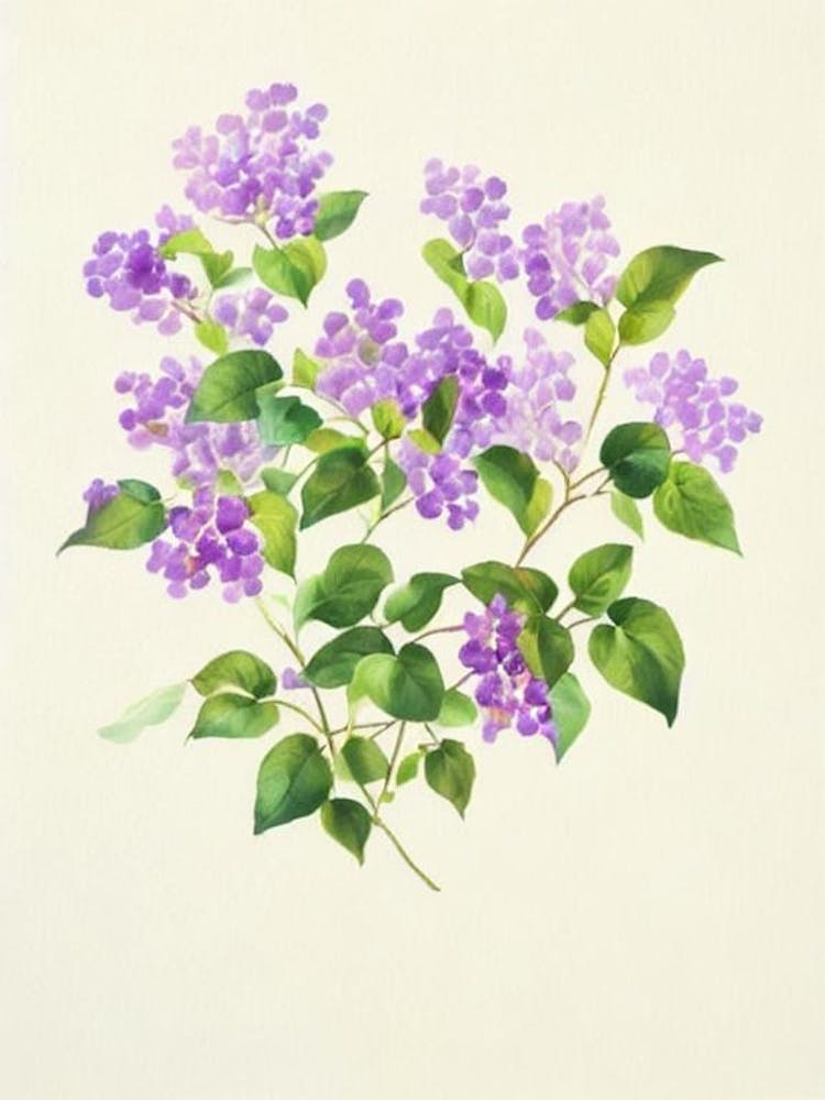 Lilac 2 Vintage Flowers Flower