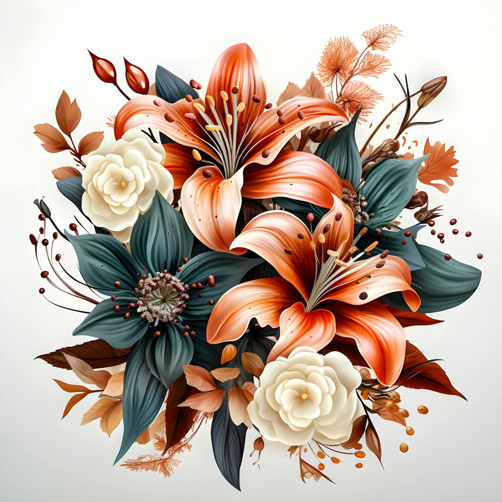 Golden Harvest Blooms Rich Autumnal Floral Elegance
