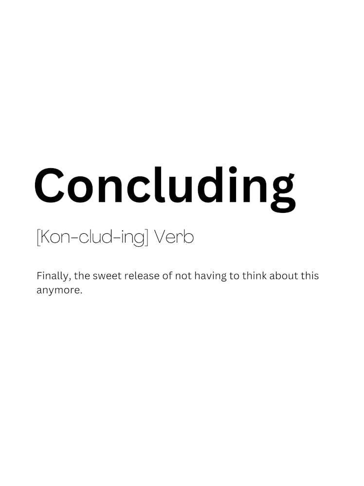 Concluding Definition Meaning
