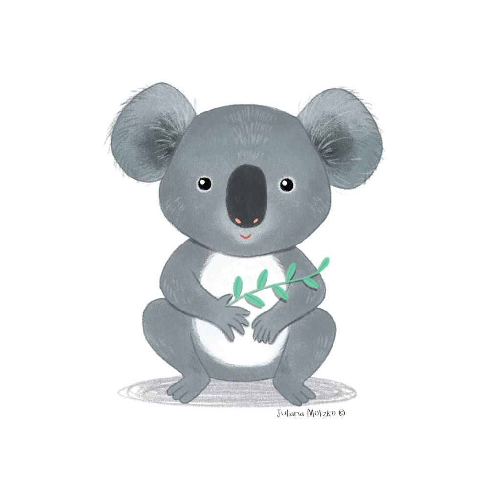 Koala Bear with leaves
