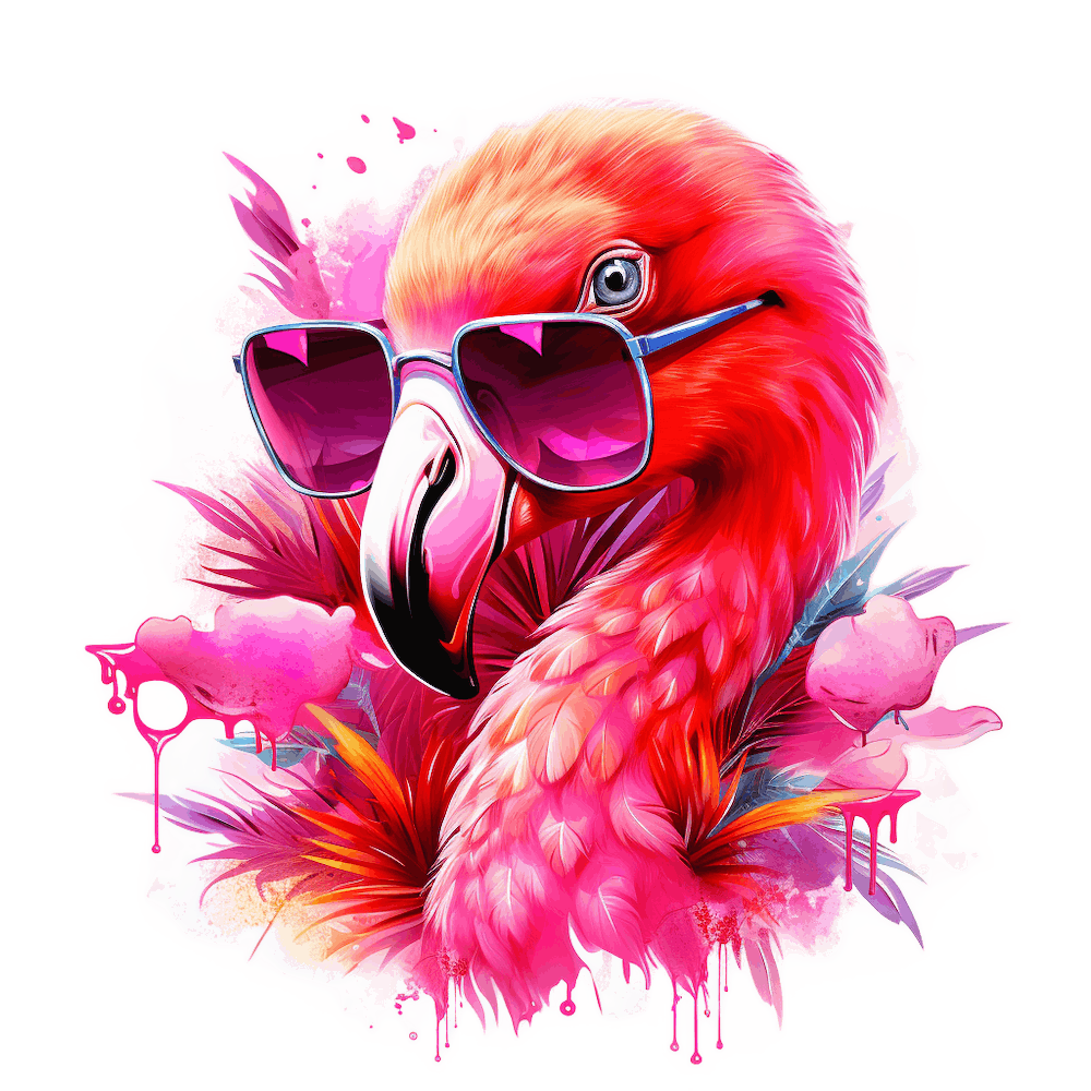 Flamingo In Sunglasses