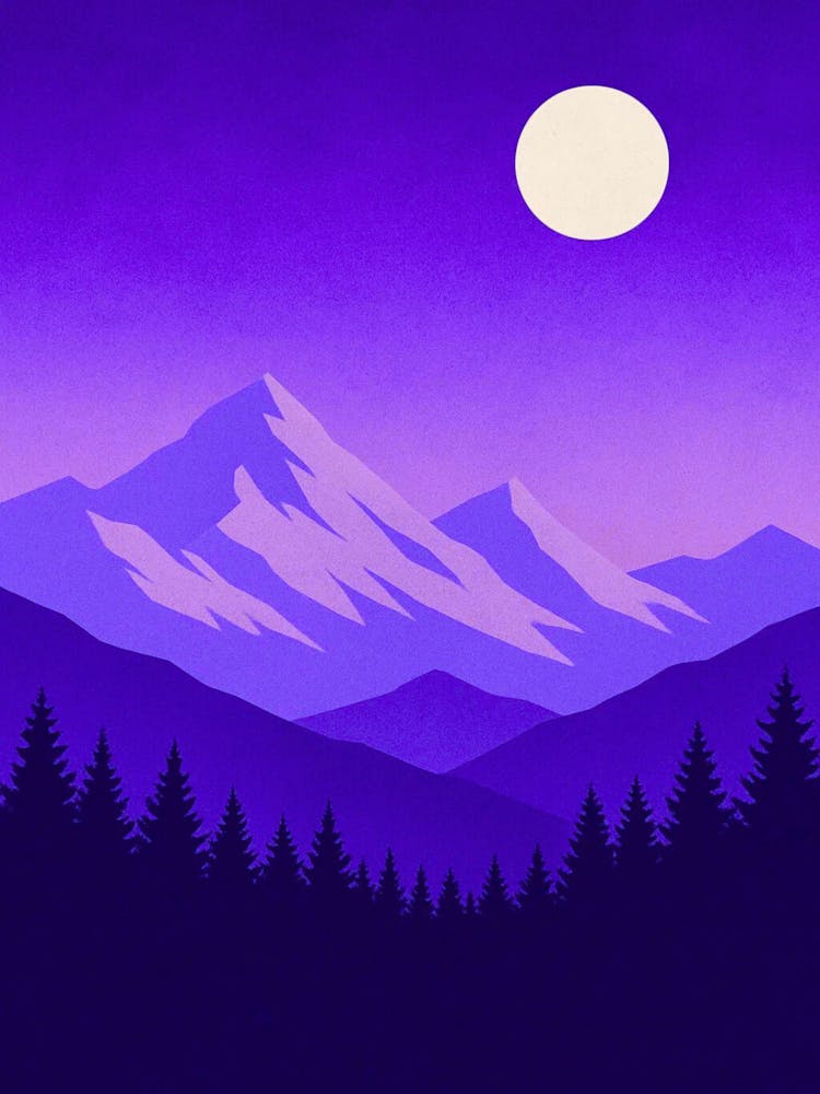 Purple Mountain Landscape 2
