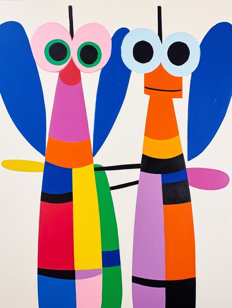 Art Animalier Coloré pour Enfants Libellule 1