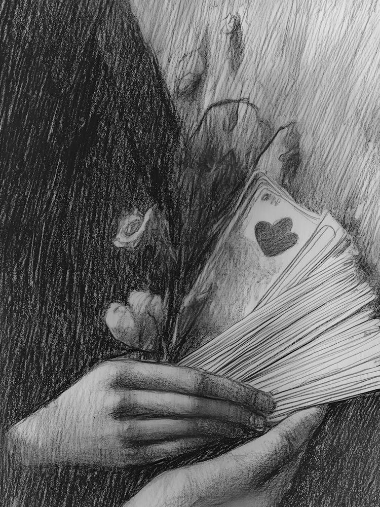 Playing Cards, Black And White