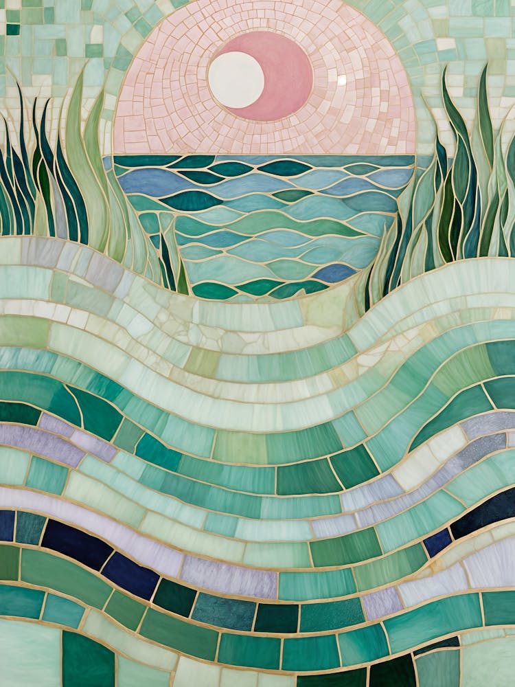 Mosaic Ocean Sunrise no4