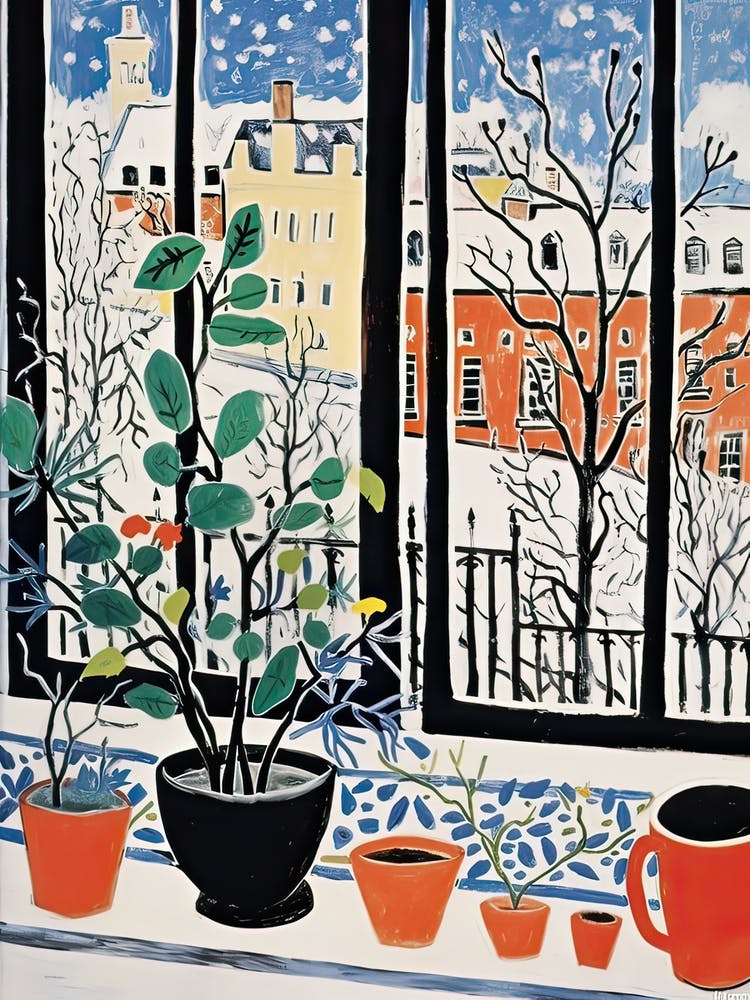 The Windowsill Of Munich   Germany Snow Inspired By Matisse 2