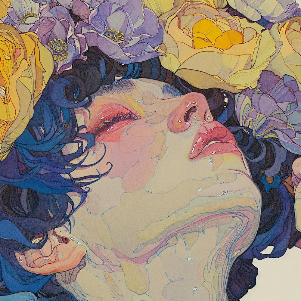 Woman Face Eyes Closed