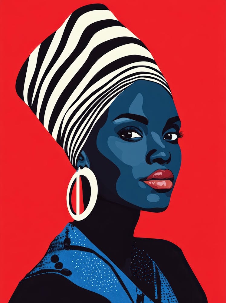 African Woman With Turban 25