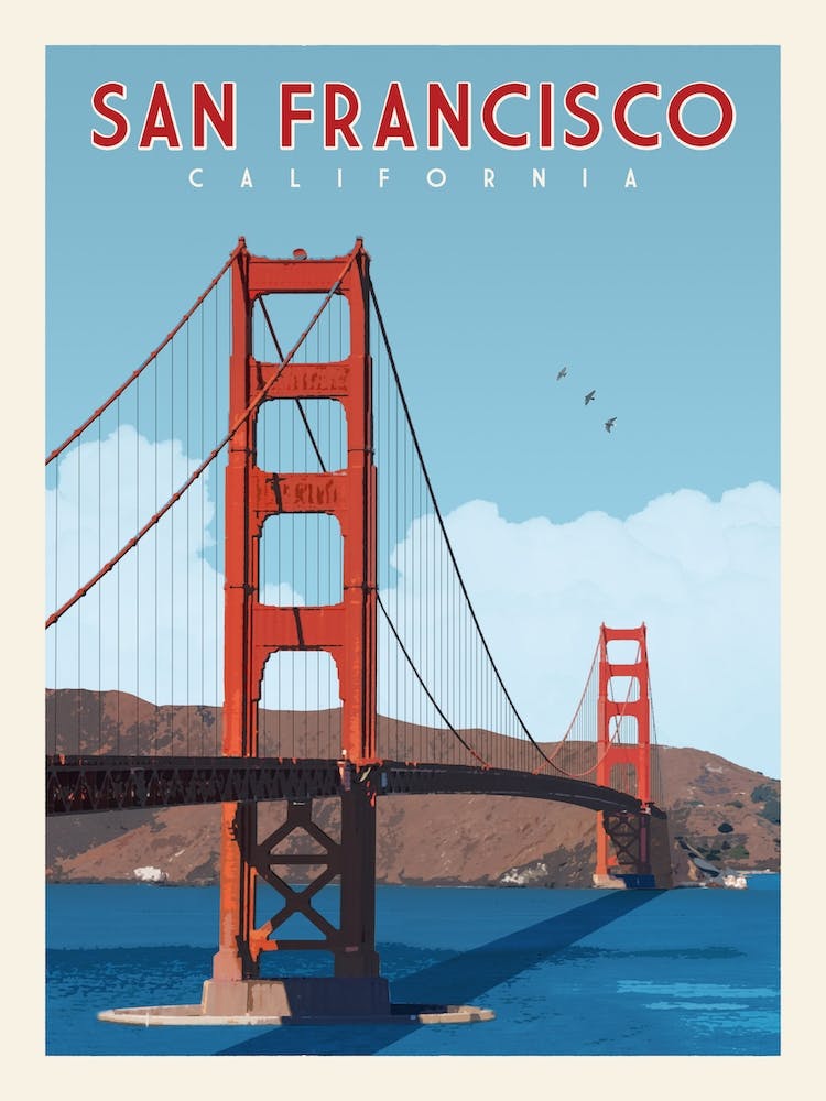 San Francisco California Travel Poster