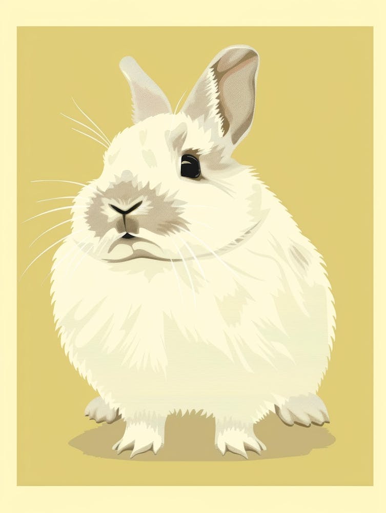 Hase auf gelbem Hintergrund