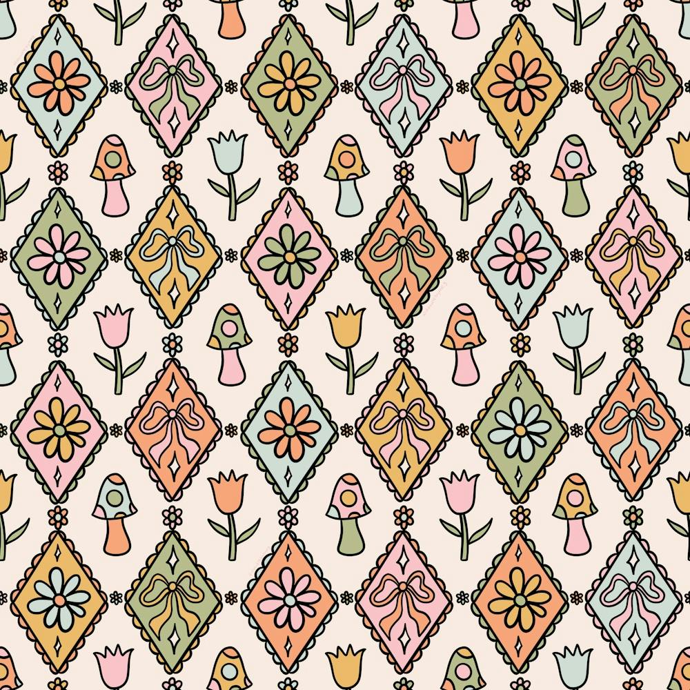 Spring Diamond Print