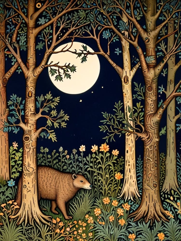 William Morris Bear In The Woods