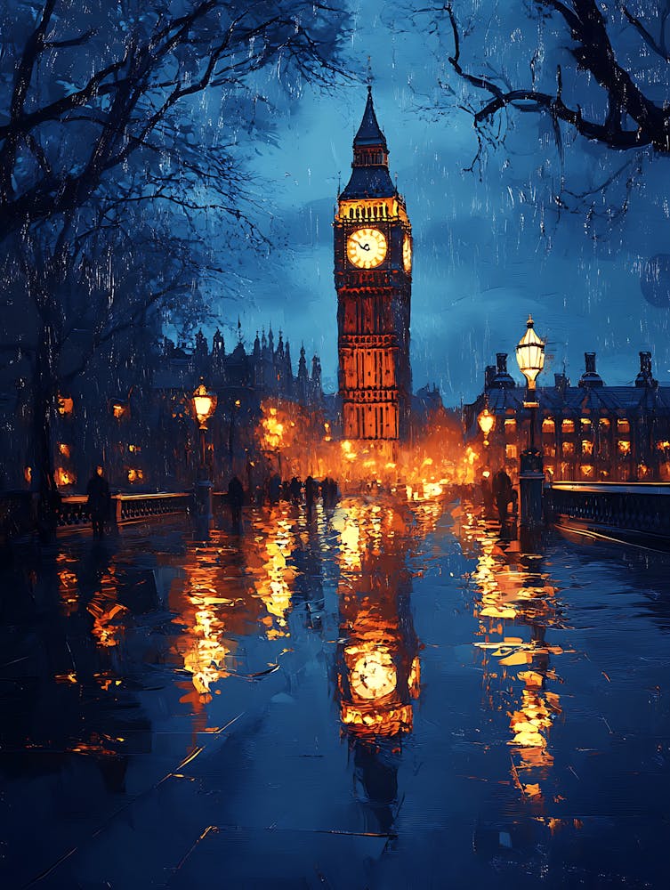 Fantasy Rainy Night In London 11