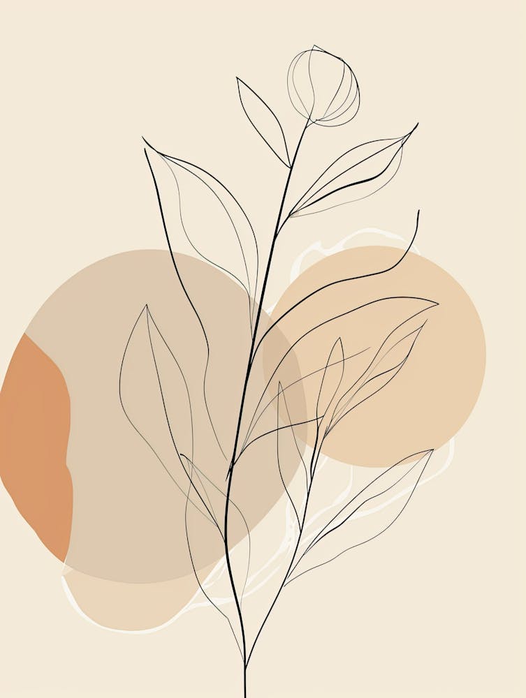 Budapest Botanical Garden Boho Line Art