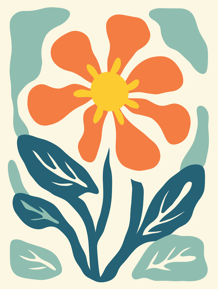 Orange Blume 1