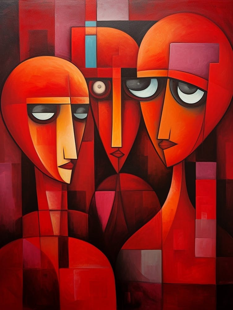 Cubist Abstract Geometric Illustration 5