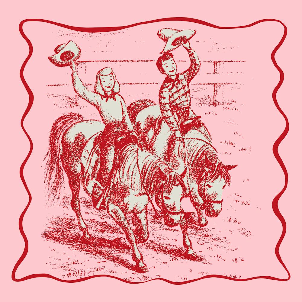 Two Cowboys Riding Horses 1