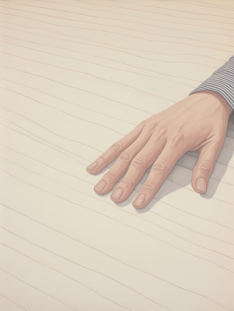 Hand Auf Einem Tisch