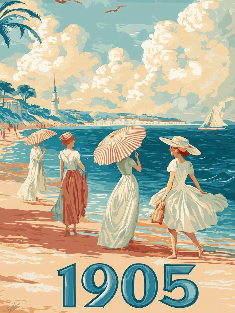 Aihrgdesign A Retro Poster Of A 1905 Seaside Resort With Eleg E1258d2e E96f 4f5b B6ce D831bd7b756f 1