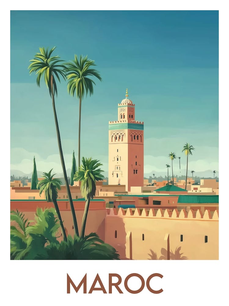 Affiche de voyage Maroc