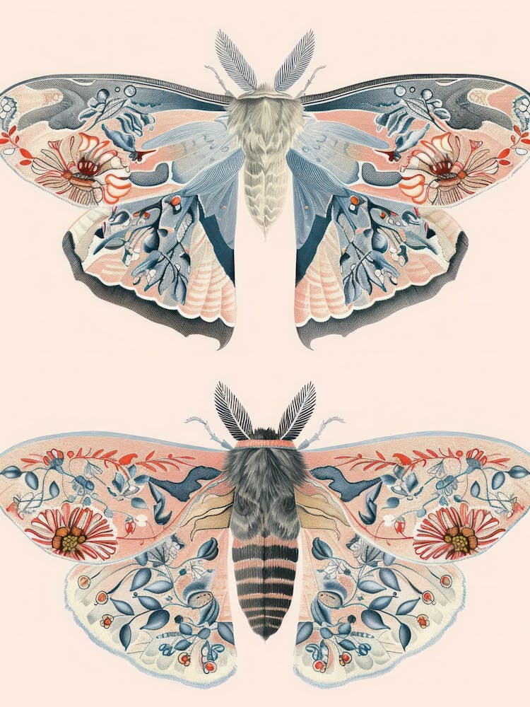Luminous Butterflies William Morris Style 6