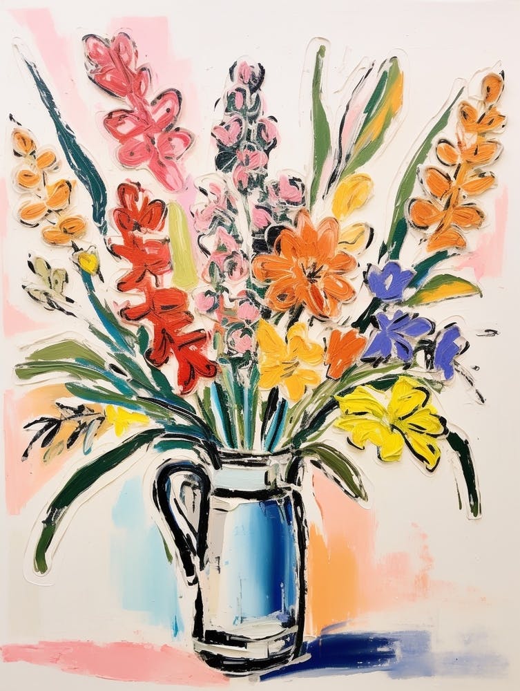 Flower Painting Fauvist Style Snapdragon 3