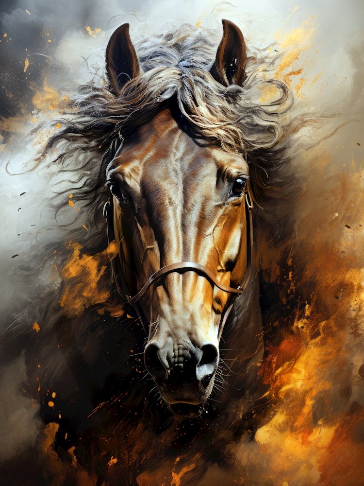 Horse In Flames