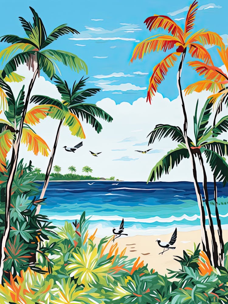 Eagle Beach, Aruba, Matisse And Rousseau Style 3