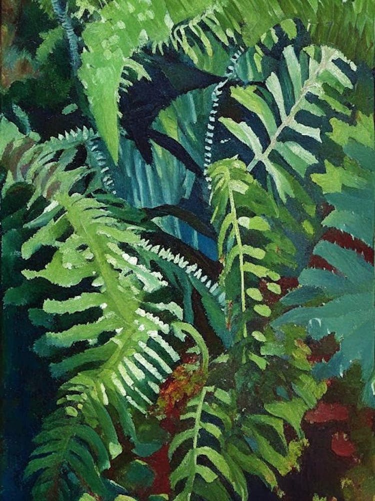 Upside Down Fern Cézanne Style