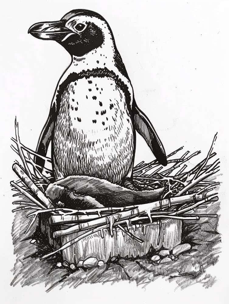 African Penguin Nesting 1