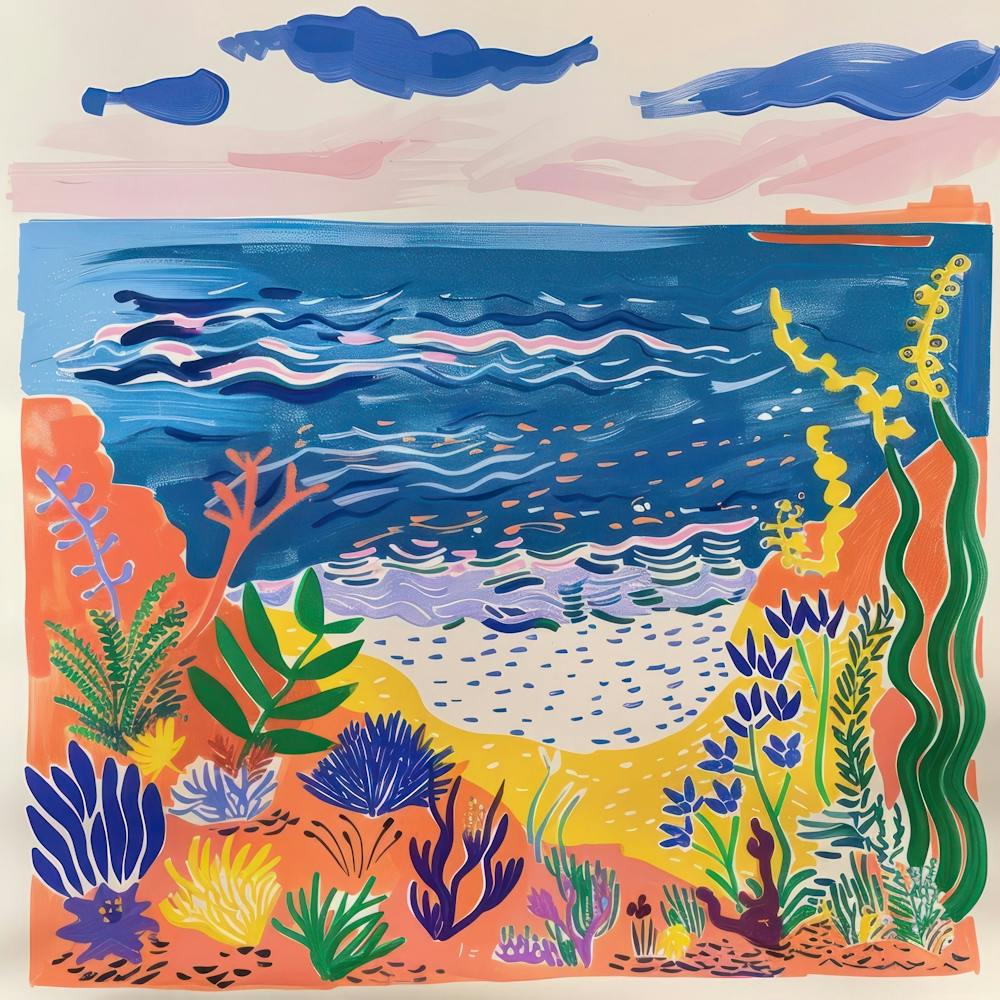 Seaside Painting Matisse Style 7