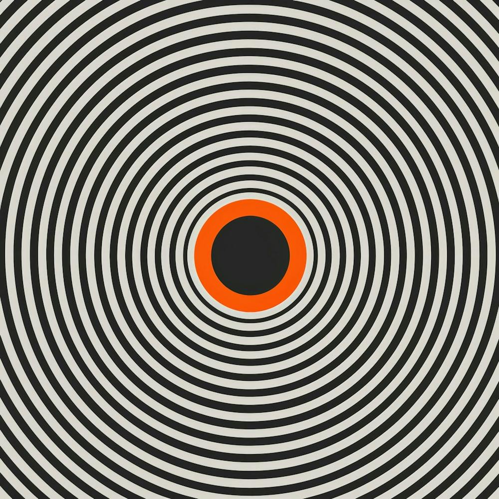 Black And Orange Spiral