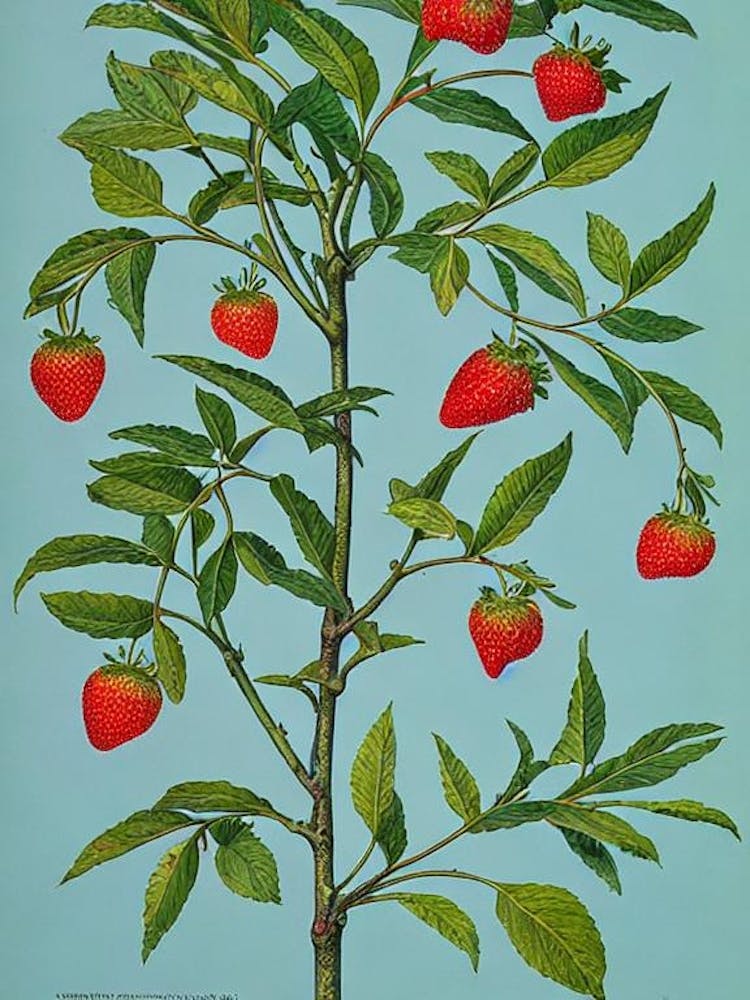 Strawberry 2 Vintage Botanical Fruit