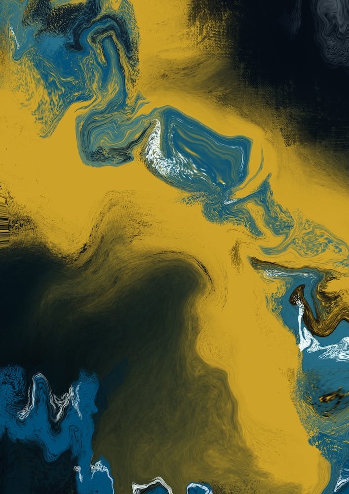Fluid Abstract Oil Yellow 1