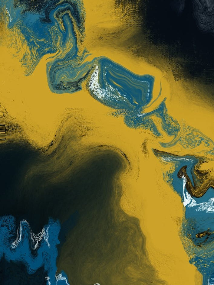 Fluid Abstract Oil Yellow 1