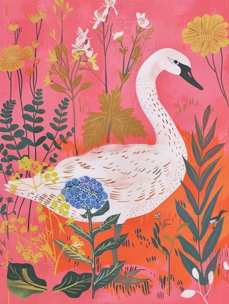 Spring Birds Swan 1